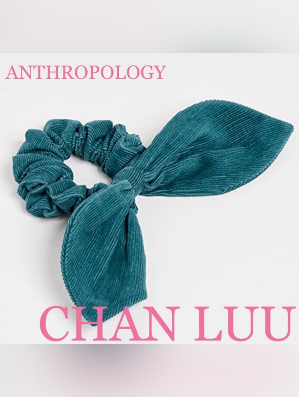 ANTHROPOLOGY CHAN LUU Bow scrunchie Teal NWT